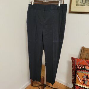 Anne Klein Cropped Black Taper Pants Size 14 with Stretch